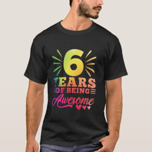 Camiseta 6 Birthday Tie Dye 6 Anos Menino 6 Anos