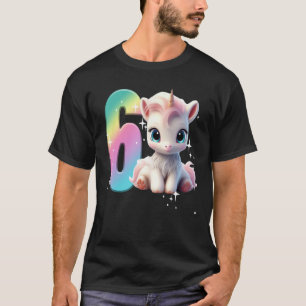 Camiseta 6 Birthday Unicorn Shirt Birthday Outfit Ra