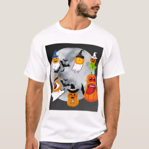 Camiseta 6 caracteres halloween