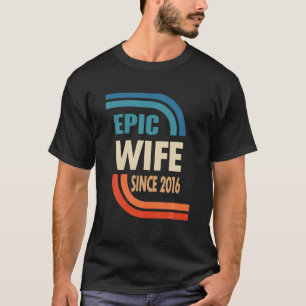 Camiseta 6 Casamento De Aniversário Para Ela - Esposa Epic