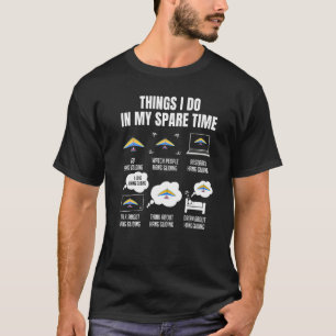 Camiseta 6 Coisas Que Eu Faço Em Meu Tempo Livre Gritando