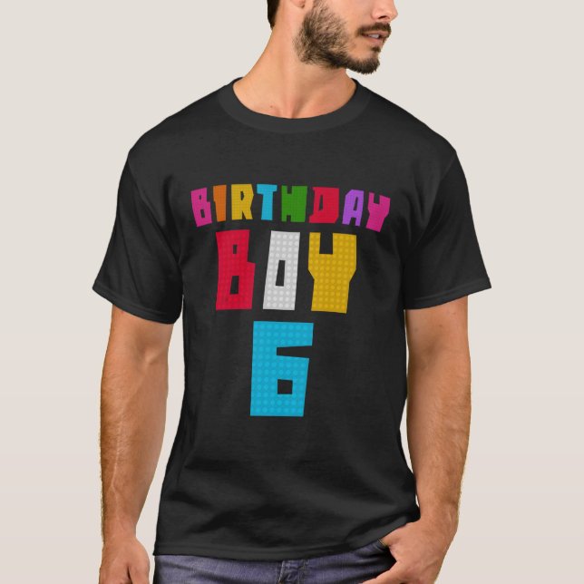 Camiseta 6 Construção de Bloco do Master Builder (Frente)