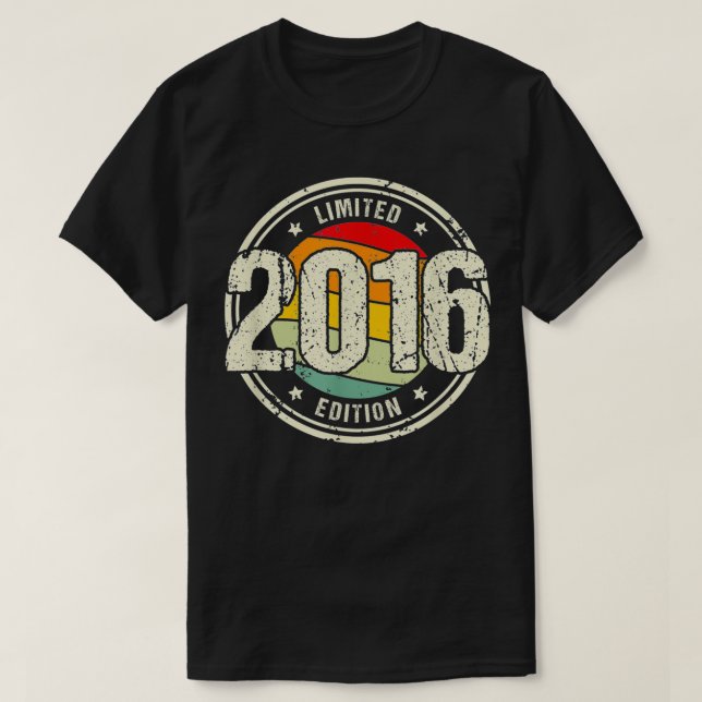 Camiseta 6 da Edição Limitada de 2016, com 6 anos de idade (Frente do Design)