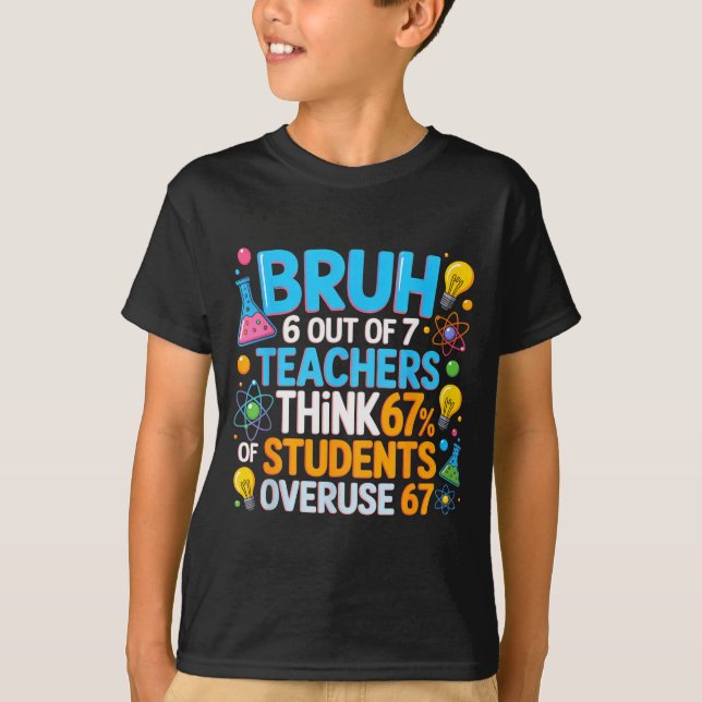 Camiseta 6 de 7 professores acham que 67% dos alunos abusam (Frente)