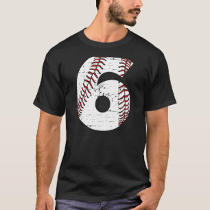 Camiseta 6 de aniversário de Menino ou Rapariga, 6 anos, be