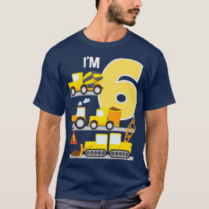 Camiseta 6 de Construção - Aniversário do Trator de Bomb