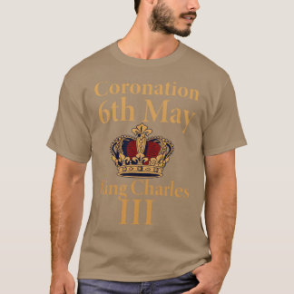 Camiseta 6 de coroação maio Rei Carlos III