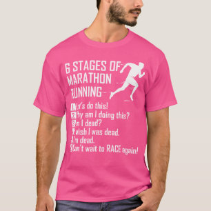 Camiseta 6 Etapas Da Corrida De Maratona