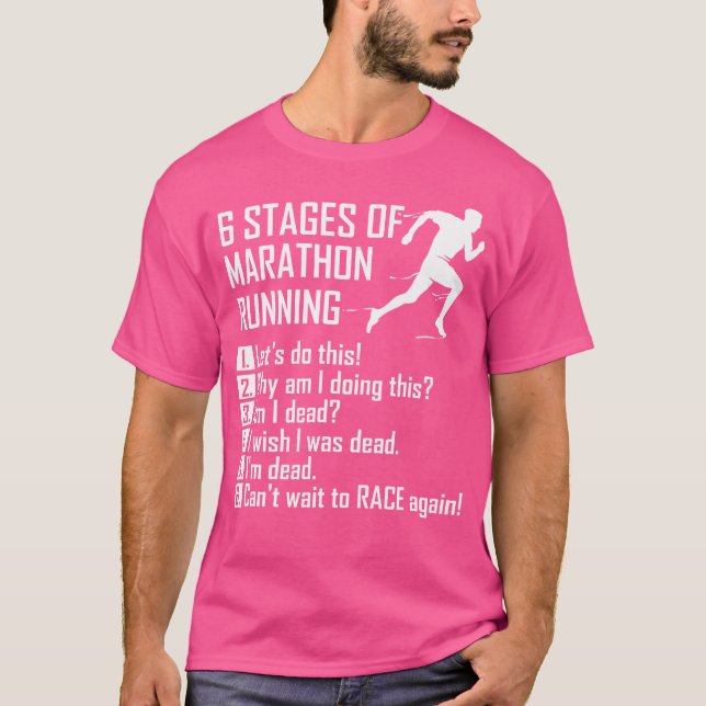 Camiseta 6 Etapas Da Corrida De Maratona (Frente)