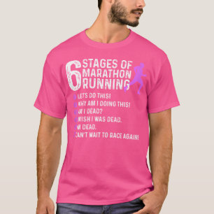 Camiseta 6 Etapas Da Corrida De Maratona Corredor De Marato