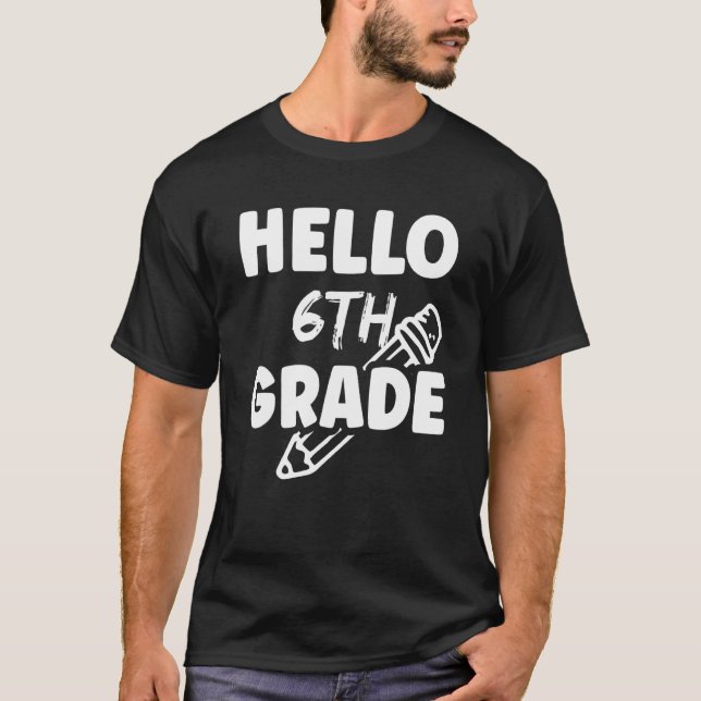Camiseta 6 Gráfico de Professores da Escola de Aluno (Frente)