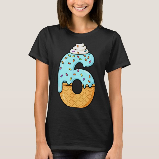 Camiseta #6 Jersey Uniform Drip Teen Slang, Funny Ice Cream (Frente)