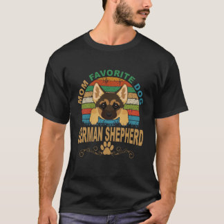 Camiseta 6 Mãe Cachorro Favorito Pastor Alemão