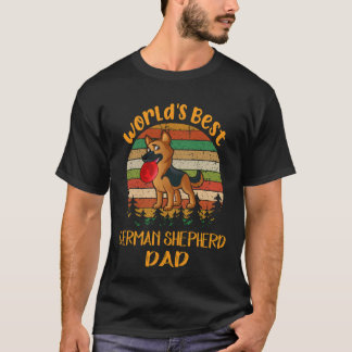 Camiseta 6 Melhor Pai Pastor Alemão do Mundo Pastor Alemão