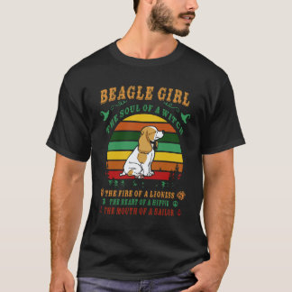 Camiseta 6 Menina Beagle - a Alma - O Fogo - O Coração - T