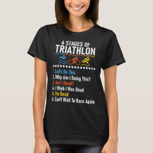 Camiseta 6 Palcos De Atleta Triathlon Correndo Nadando Bi