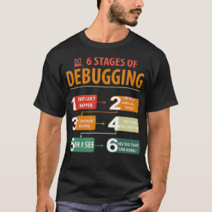 Camiseta 6 Palcos de Depuração de Programas de Desenvolvime