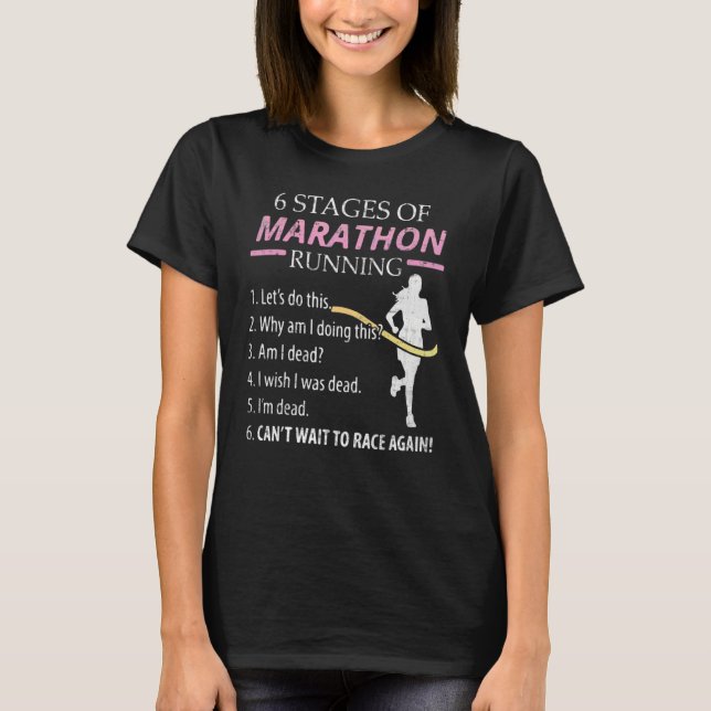 Camiseta 6 Palcos de Maratona em Execução para Runner (Frente)