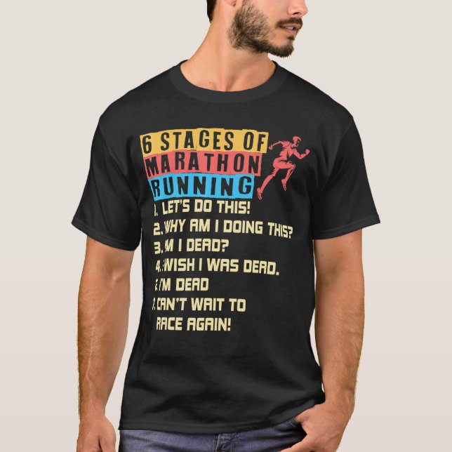 Camiseta 6 Palcos de maratona em marcha (Frente)