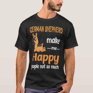 Camiseta 6 Pastores Alemães Me Fazem Feliz Pessoas Não Tant