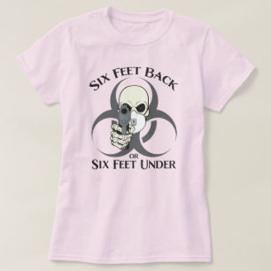 Camiseta 6 pés para trás ou 6 pés para baixo de saia