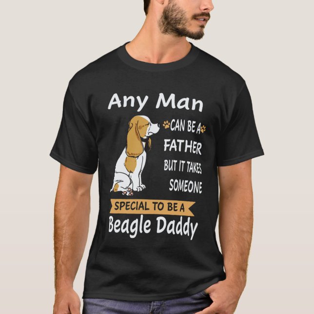 Camiseta 6 Qualquer Homem - Beagle Papai Beagle (Frente)