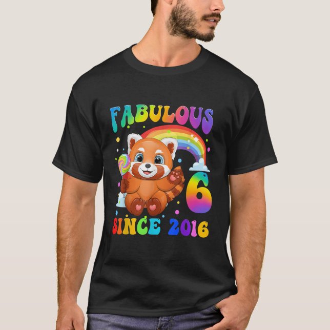 Camiseta 6 Red Panda 6 Desde 2016 (Frente)