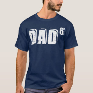 Camiseta 6 sexta vez Pai pai de 6 filhos bebê anunciem