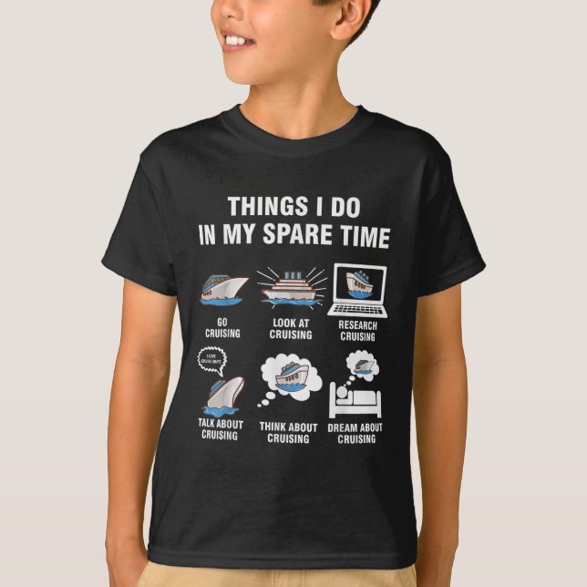 Camiseta 6 Things I Do In My Spare Time - Cruising Lovers  (Frente)