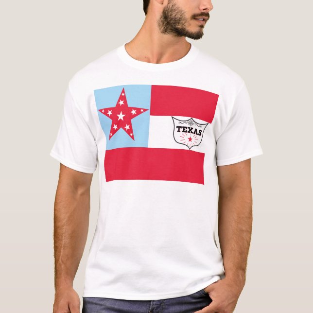 Camiseta 6o A cavalaria de Texas embandeira (Frente)