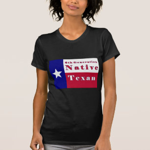 Camiseta 6o Bandeira nativa do Texan da geração