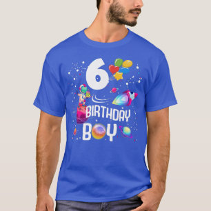 Camiseta 6th Birthday Boy Astronaut Space 6 Years Old Rocke