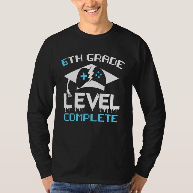 Camiseta 6th Grade Level Complete School  Graduation gradua (Frente)