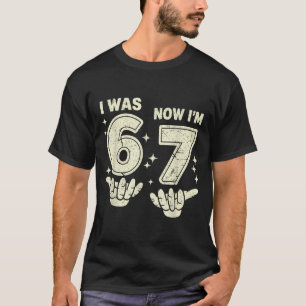 Camiseta 7º aniversário era 6 7 seis sete 6 7 meme crianças