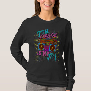 Camiseta 7º ano é minha paixão 80s vintage boombox estudant