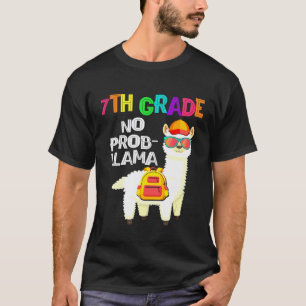 Camiseta 7º Ano Llama Sem Problema Primeiro Dia De Aula
