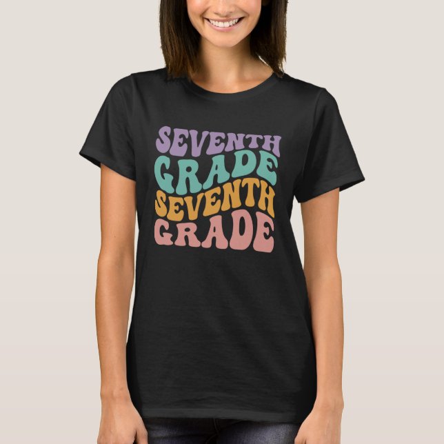 Camiseta 7º ano Sétimo ano Primeiro dia de aula Professor (Frente)