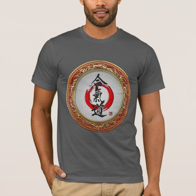 Camiseta [700] Caligrafia japonesa - Aikido (Frente)