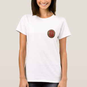 Camiseta [700] Dois Ninurtas Dourados com Árvore da Vida