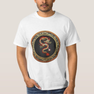 Camiseta [700] Dragão chinês Ouro Fucanglong