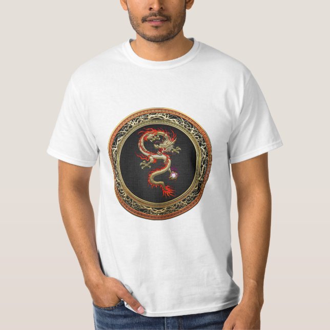 Camiseta [700] Dragão chinês Ouro Fucanglong (Frente)