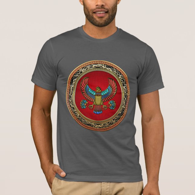 Camiseta [700] Tesouro achado: Falcão egípcio (Frente)