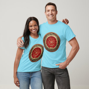 Camiseta [700] Vegvisir - Bússola Dourada Mágica