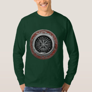 Camiseta [700] Vegvisir - Bússola mágica virada para prata