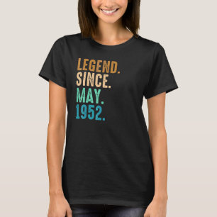 Camiseta 70 Aniversário De 70 Anos Legenda Desde Maio De 19