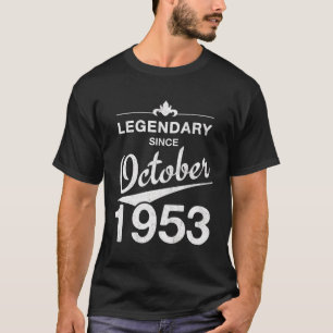 Camiseta 70 Aniversário De 70 Anos Nascer Em Outubro De 195