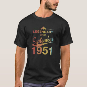 Camiseta 70 Aniversário De 70 Anos Nascer Em Setembro De 19