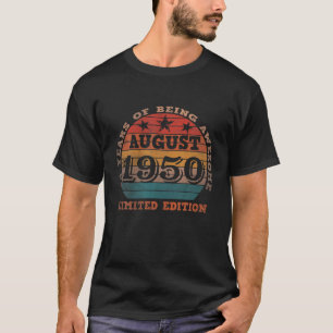 Camiseta 70 Aniversário De Agosto De 1950 Presente, 70 Anos