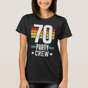 Camiseta 70 Aniversário Grupo Bi de 70 de Dia de 70 Partido