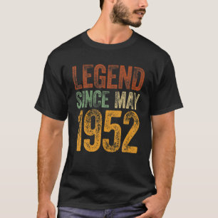 Camiseta 70 Aniversário Nascer 70 Anos Legenda Desde 1952